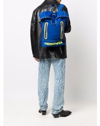 dunkelblauer Segeltuch Rucksack von Moschino