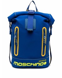 dunkelblauer Segeltuch Rucksack von Moschino