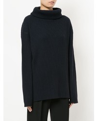 dunkelblauer Strick Oversize Pullover von The Gigi