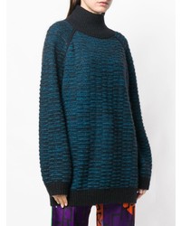 dunkelblauer Strick Oversize Pullover von Marc Jacobs