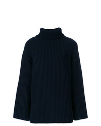 dunkelblauer Strick Oversize Pullover von Holland & Holland