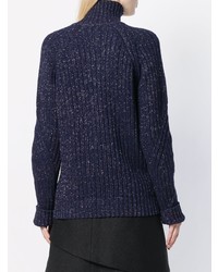 dunkelblauer Strick Oversize Pullover von Karl Lagerfeld