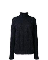 dunkelblauer Strick Oversize Pullover von Peserico