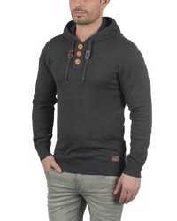 dunkelblauer Strick Pullover mit einem Kapuze von BLEND