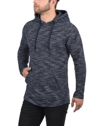 dunkelblauer Strick Pullover mit einem Kapuze von BLEND