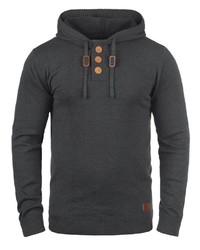 dunkelblauer Strick Pullover mit einem Kapuze von BLEND