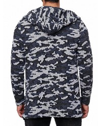 dunkelblauer Strick Pullover mit einem Kapuze von Redbridge