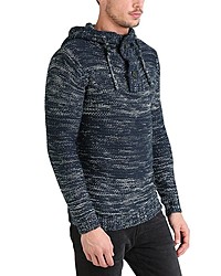 dunkelblauer Strick Pullover mit einem Kapuze von Redefined Rebel