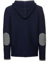 dunkelblauer Strick Pullover mit einem Kapuze von REITMAYER