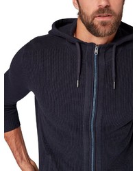 dunkelblauer Strick Pullover mit einem Kapuze von Tom Tailor