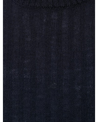 dunkelblauer Strick Pullover mit einem Rundhalsausschnitt von Jil Sander