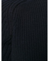 dunkelblauer Strick Pullover mit einem Rundhalsausschnitt von Marni