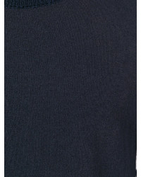 dunkelblauer Strick Pullover mit einem Rundhalsausschnitt von Maison Margiela