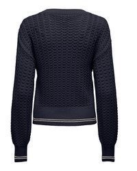 dunkelblauer Strick Pullover von Only