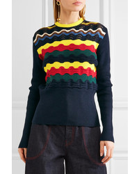 dunkelblauer Strick Pullover von Marni