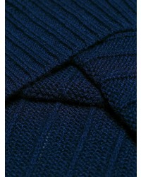 dunkelblauer Strick Rollkragenpullover von Prada
