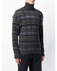 dunkelblauer Strick Rollkragenpullover von Maison Flaneur