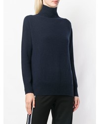 dunkelblauer Strick Rollkragenpullover von Max Mara