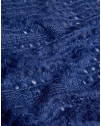 dunkelblauer Strick Schal von Lavand