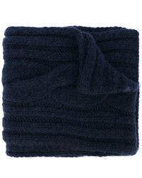 dunkelblauer Strick Schal von Maison Margiela