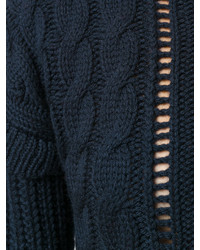 dunkelblauer Strick Wollpullover von Altuzarra