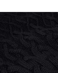 dunkelblauer Strick Wollrollkragenpullover von Etro