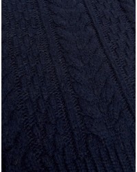 dunkelblauer Strick Wollschal von Asos
