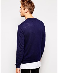 dunkelblauer Strickpullover von Asos