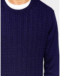 dunkelblauer Strickpullover von Asos