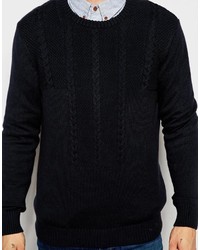 dunkelblauer Strickpullover von Asos