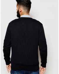 dunkelblauer Strickpullover von Asos