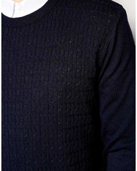 dunkelblauer Strickpullover von Asos