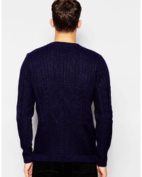 dunkelblauer Strickpullover von Asos