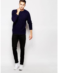 dunkelblauer Strickpullover von Asos