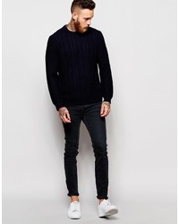 dunkelblauer Strickpullover von Ted Baker