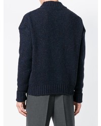 dunkelblauer Strickpullover von Jil Sander