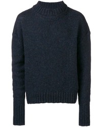 dunkelblauer Strickpullover von Jil Sander