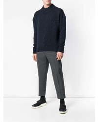 dunkelblauer Strickpullover von Jil Sander