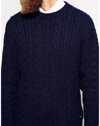 dunkelblauer Strickpullover von Edwin