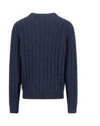 dunkelblauer Strickpullover von Fynch Hatton