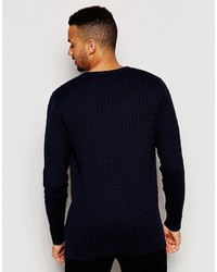 dunkelblauer Strickpullover von Jack and Jones