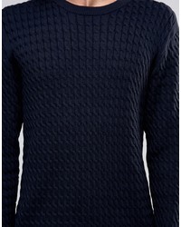 dunkelblauer Strickpullover von Minimum