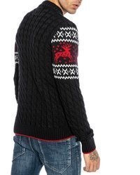 dunkelblauer Strickpullover von Redbridge