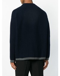 dunkelblauer Strickpullover von Jil Sander