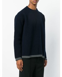 dunkelblauer Strickpullover von Jil Sander