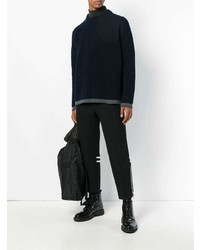 dunkelblauer Strickpullover von Jil Sander