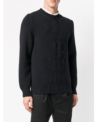 dunkelblauer Strickpullover von Alexander McQueen