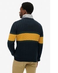 dunkelblauer Strickpullover von Superdry