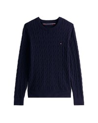 dunkelblauer Strickpullover von Tommy Hilfiger