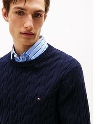 dunkelblauer Strickpullover von Tommy Hilfiger